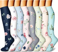 CHARMKING Compression Socks for Women & Men Circulation (8 Pairs) 15-20 mmHg Best Calf Socks Support for Athletic Cycling by CHARMKING