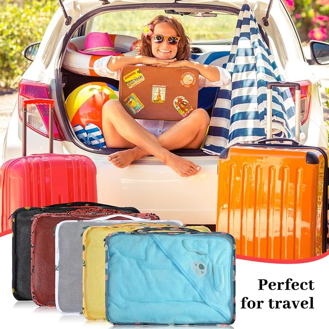 Tudomro 12 Pcs Large Packing Cubes Luggage Organizers for Suitcase Mesh Travel Organizer Bags Travel Packing Organizers for Traveling Camping Hiking - Image 5