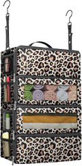 Suitcase Organizer, Travel Luggage Organizer Hanging Shelves Packing Cube Closet/Collapsible Portable Travel Organizer for Carry-on, Medium, Leopard Print by Vokelater