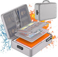 DocSafe 5200°F Fireproof Document Organizer Box with Lock, Silver (Soft) | Heat Insulated 8 Layers File Protection Bag,Water-Resistant Zipper,Portable Home Office Travel Safe Storage for Files,Laptop by DocSafe