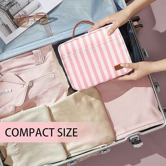 Hanging Travel Toiletry Bag,Large Capacity Cosmetic Travel Toiletry Organizer for Women with 4 Compartments & 1 Sturdy Hook,Perfect for Travel/Daily Use/Christmas - Image 7