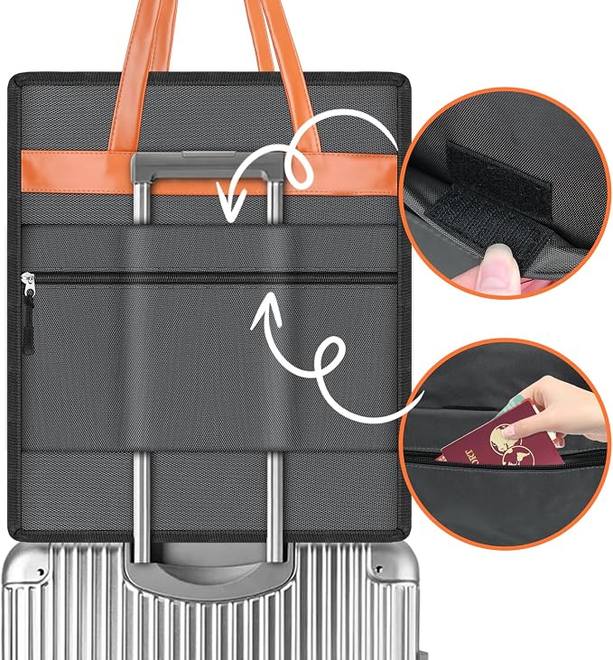 SelfTek Shoe Bags for Travel with Handle, Waterproof Large-Capacity Family Travel Shoe Bag Organizer for Multiple Shoes, Shoe Travel Bags for Packing, Suitable for Luggage Handle- Grey - Image 2
