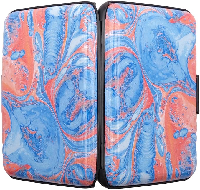 RFID Blocking Credit Card Holder for Men Women - Stylish Travel Wallet - Best protection for Bank Debit, ID, ATM, Cards against Scanning Criminals (Water streaks) - Image 3