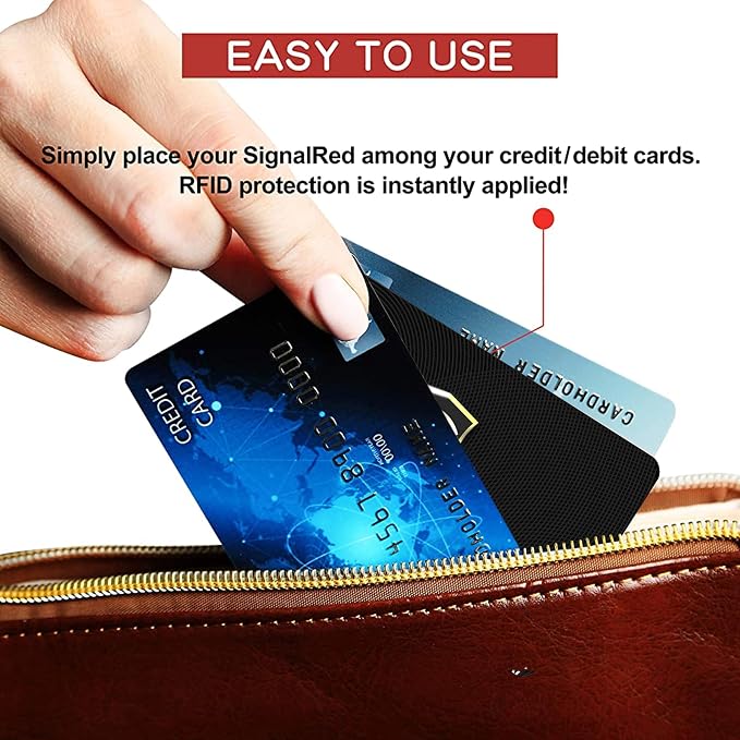 SaiTech IT 4 Pack RFID Blocking Card for Credit Debit ID Card, Black | Slim Anti-Theft Contactless NFC RFID Blocker Protector, Easily Fit into Wallet and Purse, for Men & Women - Image 8