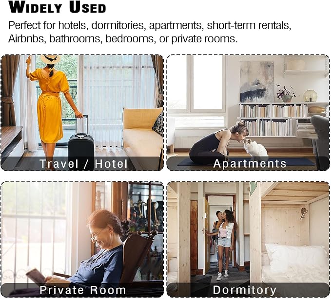 Adjustable Portable Door Lock, Hotel Door Stoppers for Travelers Safety to Prevent Unauthorized Entry,for Traveling Hotel Home Apartment College - Image 8