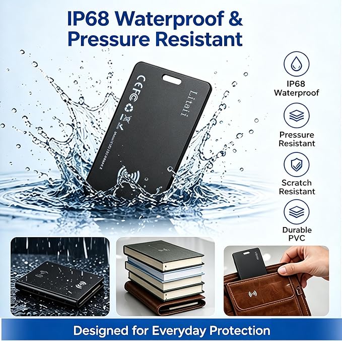 Wallet Tracker Card (Apple MFi Certified),Tracking Card for iOS & Android | Slim Smart Card Work with Apple Find My & Google Find Hub, GPS Locator for Wallets, Keys, Luggage,Bags & Passport,Backpack - Image 8