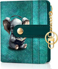 Jogjam Elephant Rfid Women Wallet, Small Slim Thin Credit Card Holder | PU Leather Bifold Cash Zipper Coin Pocket ID Window, for Female Ladies Teen Girls Girly Gifts by Jogjam