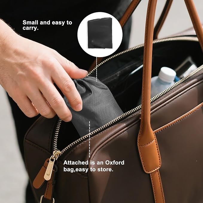 Travel Pillows for Airplanes, Airplane Head Strap with Silk Eye Mask for Sleeping, Long Flights & Car Road Trips 360°Headrest Neck Support, Stops Bobbing, Small & Compact（Black） - Image 5