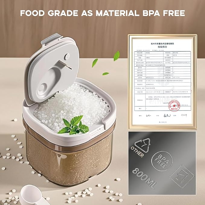 8oz Coffee Canister, Airtight Storage Container, 800ml | Food Storage Container with Magnetic Scoop, Kitchen Jar for Grounds, Beans, Tea, Sugar, Flour, Cereal - Image 6