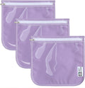 HIONXMGA Set of 3 Diaper Bag Organizing Pouches, Space-Saving, 3 Large Size | Clear Front Toiletry Bags Waterproof Zipper Pouches for Women Kids Toiletries Baby Essentials Well-Organized Carry, Purple by HIONXMGA