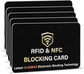SaiTech IT 5 Pack RFID Blocking Card for Credit Debit ID Card, Black | Slim Anti-Theft Contactless NFC RFID Blocker Protector, Easily Fit into Wallet and Purse, for Men & Women by SaiTechIT