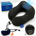 W.S. Sells Travel Neck Pillows for Airplanes - Pure Memory Foam with Ergonomic Design & Breathable Fabric - Travel Pillows for Airplanes & Cars - Set of Travel Essentials with Sleep Mask & Ear Plugs by WSSells