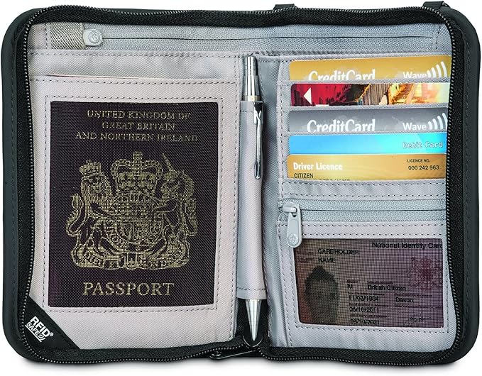 Pacsafe Rfidsafe V150 Anti-theft Blocking Compact Passport Wallet, Black - Image 4