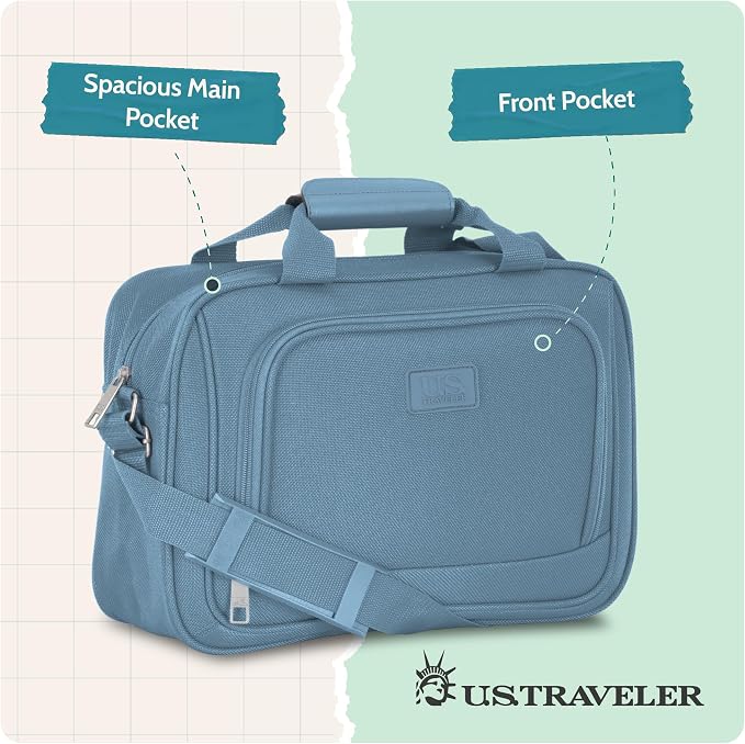 U.S. Traveler Rio 14" Travel Tote Bag, Lightweight 1200D Carry-On Bag for Women & Men - Image 6