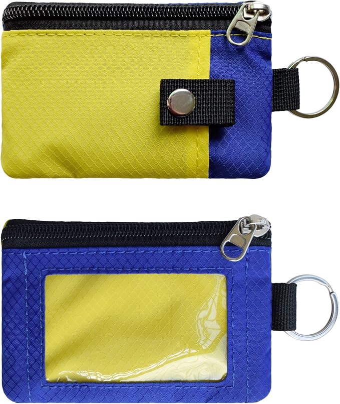CHENSPRX Minimalist RFID Blocking Small Wallet with ID Window,WaterResistant Zip Id Case Wallet with Lanyard Keychain for Cards,Cash,Travel,Women,Men - Image 3