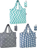 HOLYLUCK Reusable Grocery Bags,Heavy Duty Foldable Shopping Tote Bag (Standard, Geometric Patterns) by holyluck