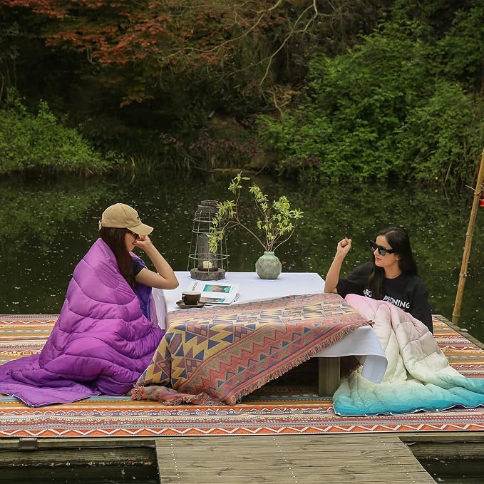 Camping Blanket - Puffy, Lightweight, Packable Outdoor Blanket for Traveling, Stadium, Hiking, Picnics - Image 7