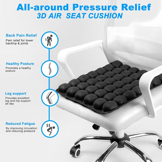Sondor Travel Cushion,Portable & Adjustable Airplane seat Cushion for Long Flights,Inflatable Cushion for Wheelchair, Travel,Driving - Image 5