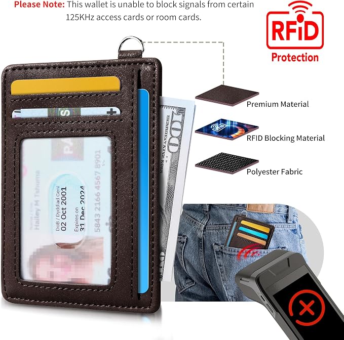 Mayski Slim Wallet, Credit Card Holder for Women, Minimalist Front Pocket RFID Blocking Card Cases, Small Wallet Women Men(CH Coffee) - Image 5