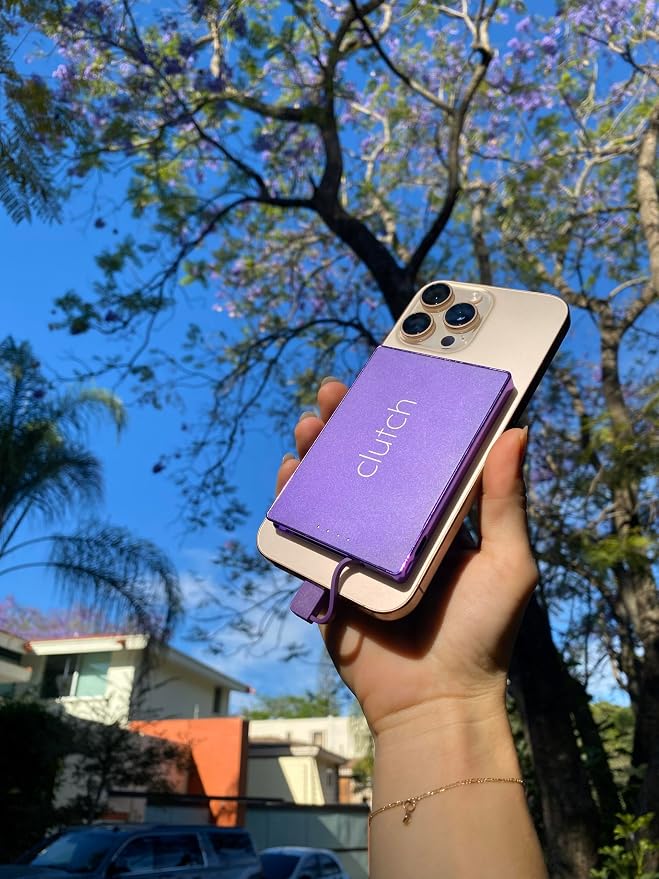 Clutch - Pro USB-C Portable Charger - Compatible with iPhone 15, 16, 17 & Android Devices - Power Bank Magnetic Battery - TSA Travel Approved - USB Rechargeable - Built-in Cable - 5000 mAh - 3.7oz - Image 7