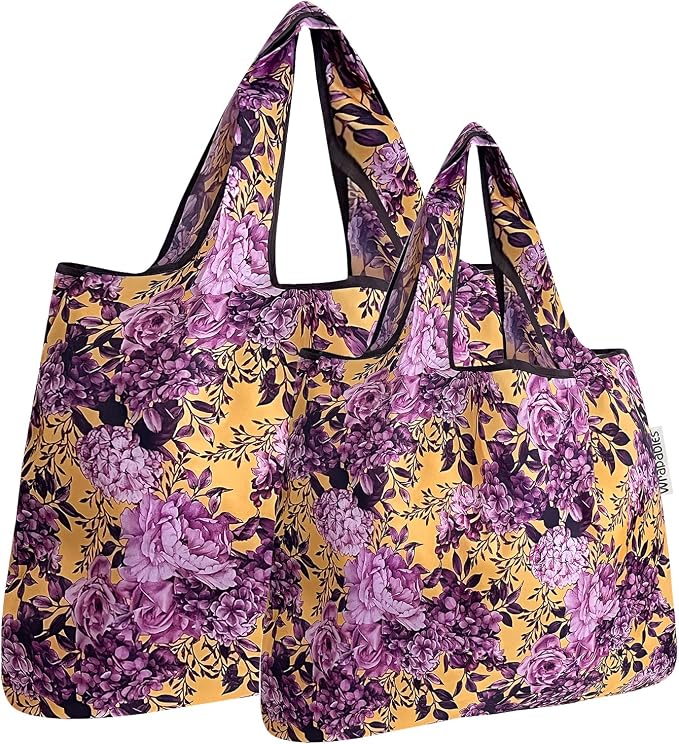 allydrew Large Foldable Tote Nylon Reusable Grocery Bags by allydrew