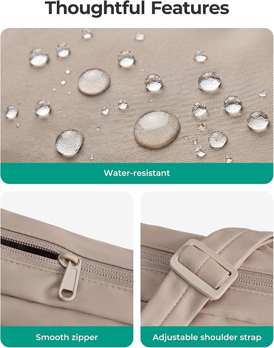 BAGSMART Mini Foldable Crossbody Bags for Women, Cute Travel Purses | 2.4L mini for daily travel campus, water-resistant sling bag, cute travel purse, classic shoulder bag - Image 7