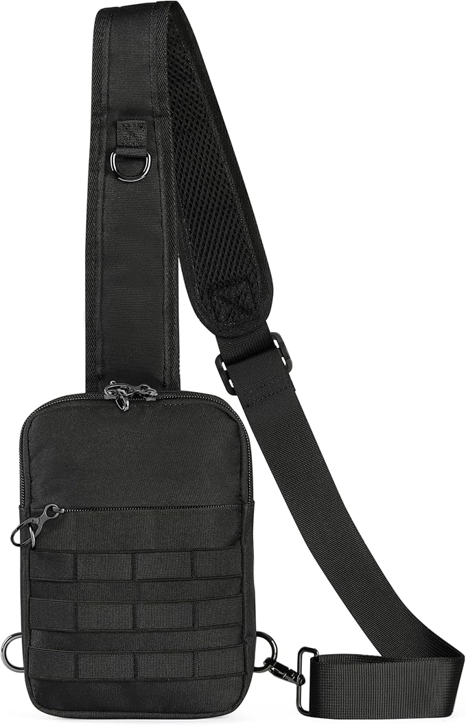 Anti Theft Sling Bag Tactical Small Shoulder Chest Crossbody Bag for Men Women with Zipper Lock RFID Blocking - Image 8