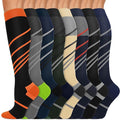 Copper Compression Socks 15-20 mmHg for Men & Women 8 Pairs – Circulation Support for Nurses, Travel, Running, Hiking, Soccer by Iseasoo