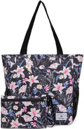 ETidy Large Capacity Foldable Tote Bag With Zipper | Water-resistant, Lightweight, Sandproof, Beach Bag, Gym Bag, Travel Shopping Bag by ETidy
