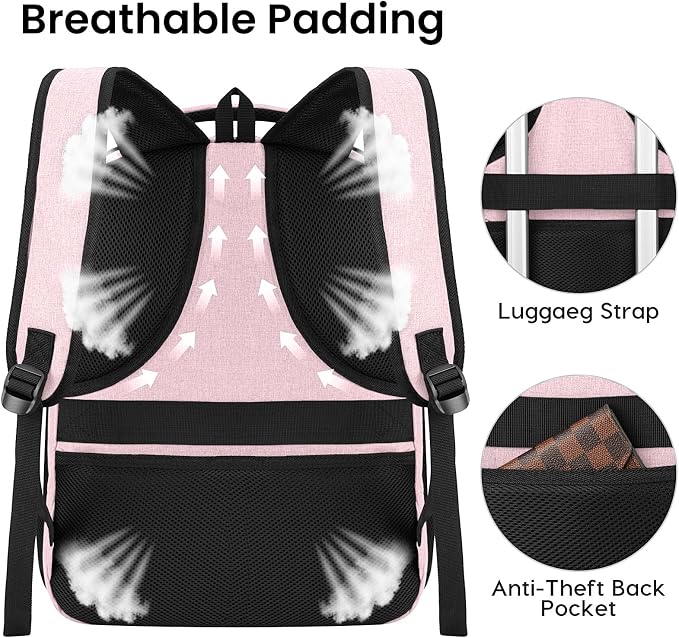 BIKROD Backpack for Girls Women, School Backpack for Teen Boys, Lightweight Casual High School Bookbag, Daily-use Travel Laptop Backpack Fits 15.6 Inch Notebook - Image 5