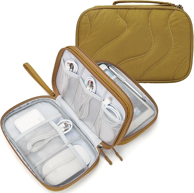 Skycase Tech Pouch - Lightweight Electronics Organizer Travel Case, Double Layers Travel Cable Organizer, All-in-One Storage Bag for Charger, Cord, Phone, Flash Drive, Accessories - XL by Skycase