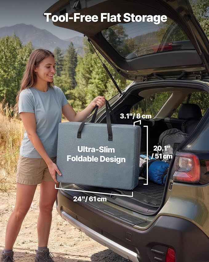 VEVOR Folding Camping Storage Cabinet, Outdoor Portable Aluminum Lightweight Table, Quick Set-up Compact Kitchen Cook Station, with 3 Shelves and Carry Bag, for Picnic, BBQ, Camping, RV Traveling - Image 7
