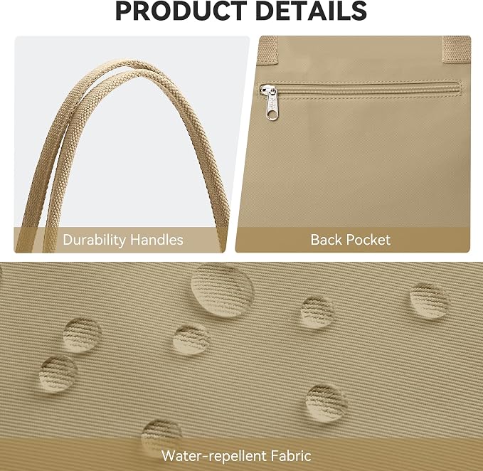KALIDI Tote Bag for Women Nylon Top-Handle Purse,Large Capacity Shoulder Hobo handBag with Zipper Leisure Foldable Weekend - Image 6