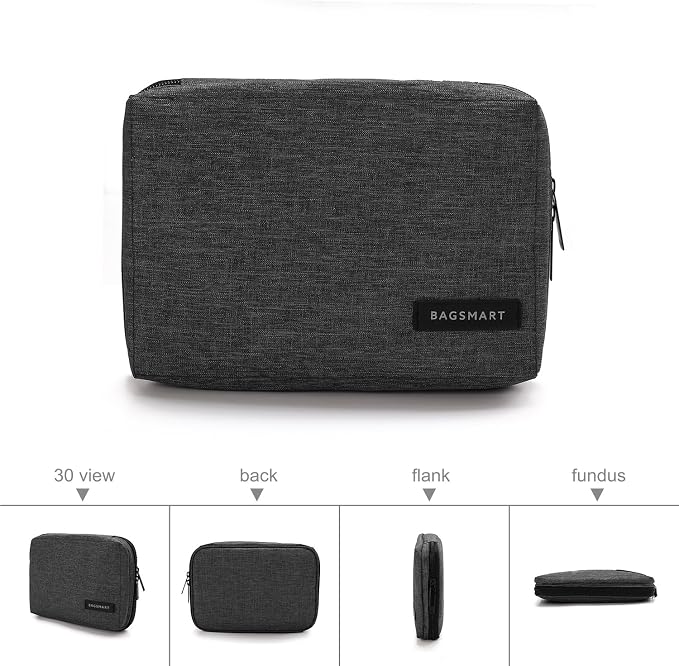 BAGSMART Travel Electronics Organizer, Phone SD Card, Men Women, Black | Travel Cord Organizer, For Travel Essentials, Cable Organizer for Phone & SD Card, For Men & Women - Image 8
