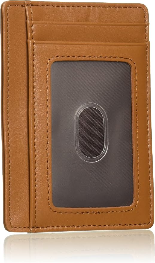 KALMORE Genuine Leather Front Pocket Slim Wallet Credit Card Holder with ID Window - Image 2