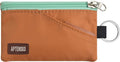 RFID Blocking Travel Wallet with Adjustable Lanyard, Small Nylon Zipper Pouch and Badge Holder for ID, Credit Cards, Cash, Keys, Commuters (Rust) by APTENSKO