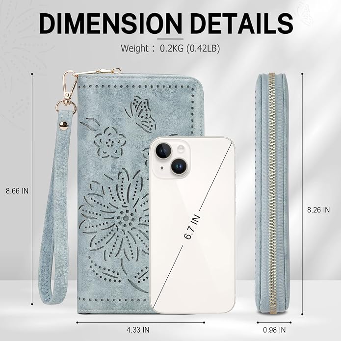 RFID Wallet Women Large Capacity Sunflower Wristlet Wallets for Women Clutch Ladies Cell Phone Purse - Image 4