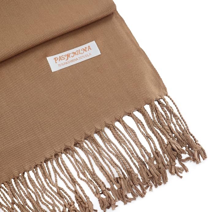 Soft Silky Pashmina Shawl Wraps Solid Colors Scarf for Wedding Evening Dresses - Image 3