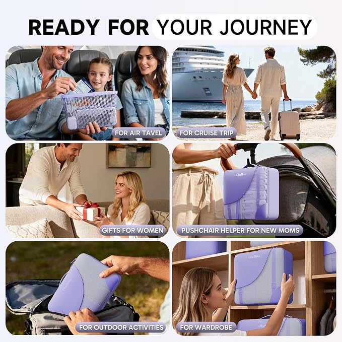 OlarHike 11 Set Packing Cubes for Travel, Gifts for Women Mom,Anti-Tearing Suitcase Organizer with Over 1000 pcs Mesh Holes,Vacation Essentials & Accessories for Cruise Ship - Image 10