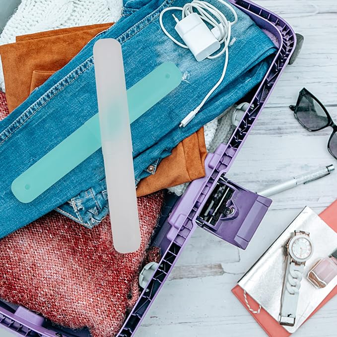 Cllayees 6 Pcs Travel Toothbrush Case Holder, Breathable Portable Toothbrush Container, Multiple Color Clear Toothbrush Holder for Home Trip Camping - Image 7