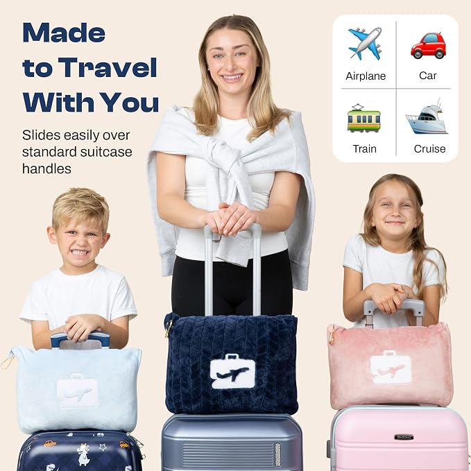 EverSnug Travel Blanket and Pillow - Ultra-Soft, Compact & Lightweight, 65x40 Inches, with Carry Case, Luggage Sleeve & Backpack Clip for Airplane Comfort (Teal) - Image 3