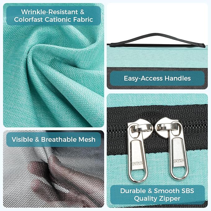 BAGAIL 8 Set Compression Packing Cubes, Expandable Luggage Organizer Bags for Travel Accessories (Mint) - Image 5