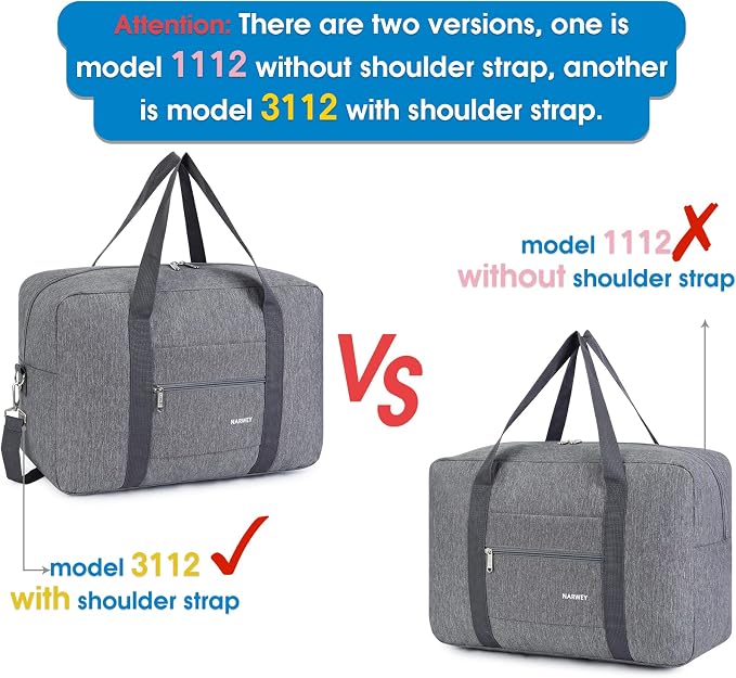 For Spirit Airlines Personal Item Bag Foldable Travel Duffel Bag Tote Carry on Luggage Duffle Overnight for Women and Men - Image 7