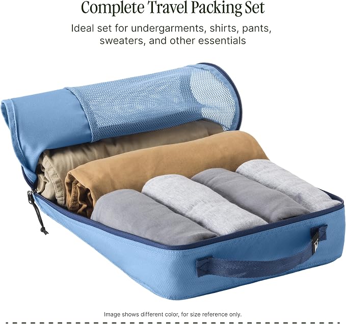 Eagle Creek Pack-It Reveal Cube Set, XS/S/M, Storm Grey | Packing Cubes for Compartmentalizing Luggage, Durable, Ultra-Lightweight, Breathable, Easy Grab Zipper, Mesh Windows - Image 4