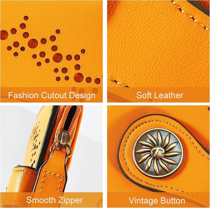 Tipmile Small Wallet for Women Bifold RFID Blocking Card Holder Leather Wallets with Zipper Coin Pocket - Image 8