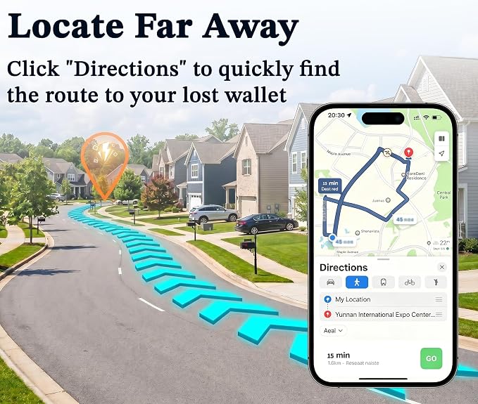 Wallet Tracker Card Compatible with Apple Find My (iOS Only) | Ultra-Slim 0.07 inches, Rechargeable Finder, IP68 Waterproof Tracking Card for Wallets, Luggage, Passport, Purse - Image 4