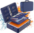 DocSafe 5200°F Fireproof Document Organizer Box with Lock, Blue (Soft) | Heat Insulated 8 Layers File Protection Bag,Water-Resistant Zipper,Portable Home Office Travel Safe Storage for Files,Laptop by DocSafe