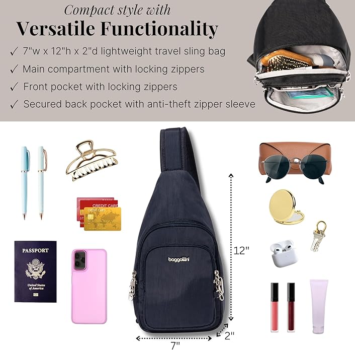 Baggallini Securtex Anti-Theft Daytripper Sling - Image 6