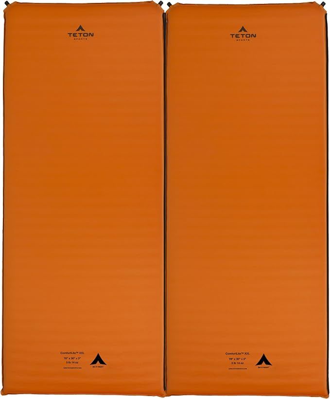 Teton Camping Seat Cushion; Stadium Seat; Office Chair; Car Pad; Inflatable, Orange - Image 12