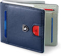 GSOIAX Slim Wallet for Men RFID Blocking Bifold Wallet Carbon Fiber Front Pocket Wallet with 11 Card Holder Minimalist Mens Wallet with Gift Box(Dark Blue and Beige) by GSOIAX